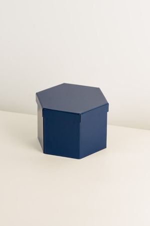 Caixa Hexagonal Azul