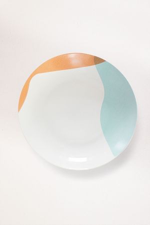 Conjunto 4 Pratos de Sopa Porcelana Cores