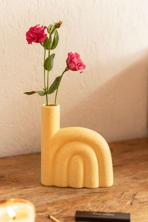 Vaso Arcos Amarelo