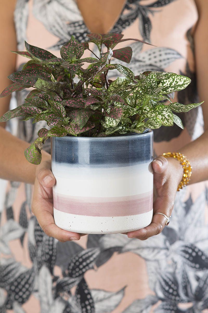 Vaso-Ceramica-Tons-de-Azul-E-Rosa