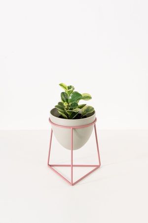 Vaso com Tripé Triangulo Rosa P