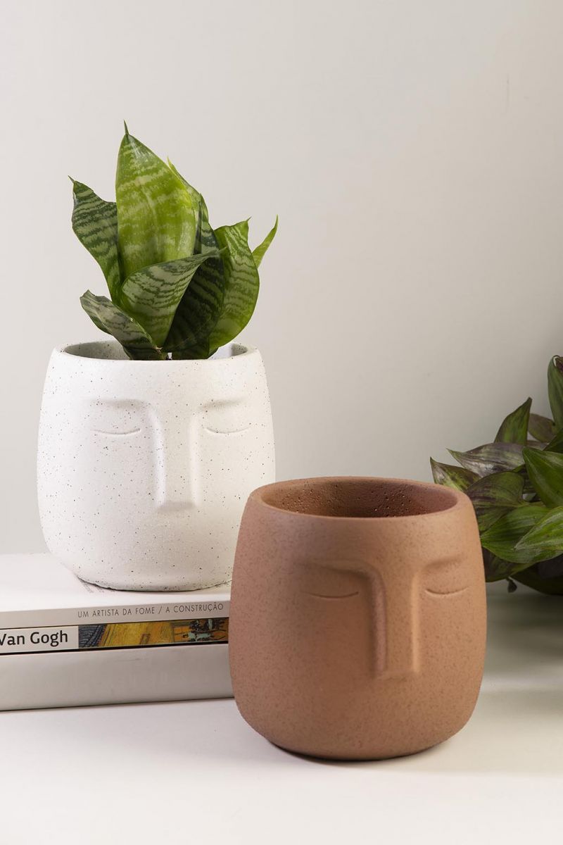 Vaso-Cachepot-Rosto-Branco