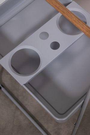 Mesa com Alca Cinza