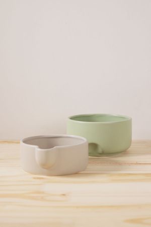 Vaso Autoirrigavel Em Ceramica Verde