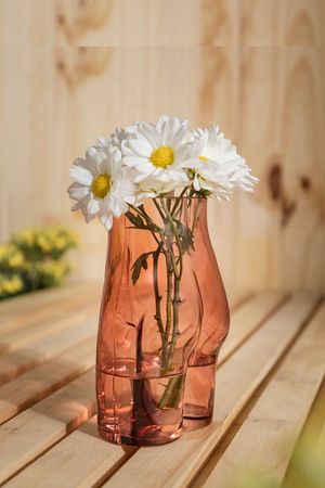 Vaso de Vidro Corpo Ferrugem