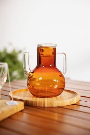 Conjunto Chaleira E Caneca de Vidro