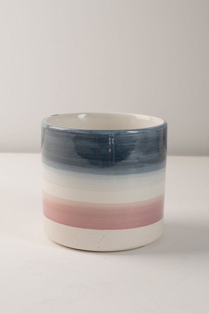 Vaso-Ceramica-Tons-de-Azul-E-Rosa