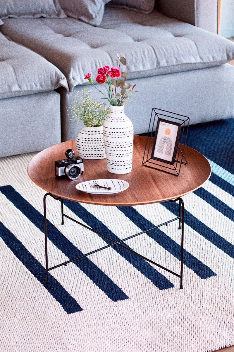 Mesa de Centro Madeira E Metal