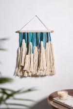 Painel Macramê Cores Azul