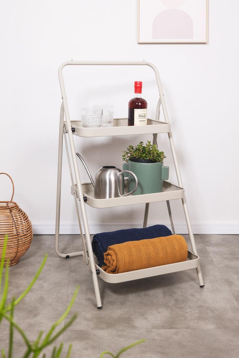 Mini Prateleira Dobravel 3 Andares Taup