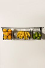 Fruteira Parede Metal Preta