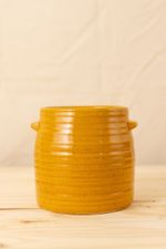 Vaso Glaze Amarelo M