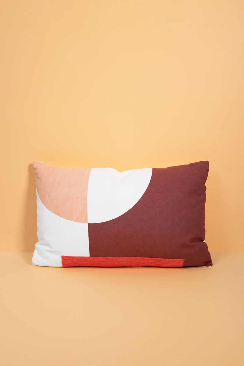 Almofada Retangular Cores Rosa