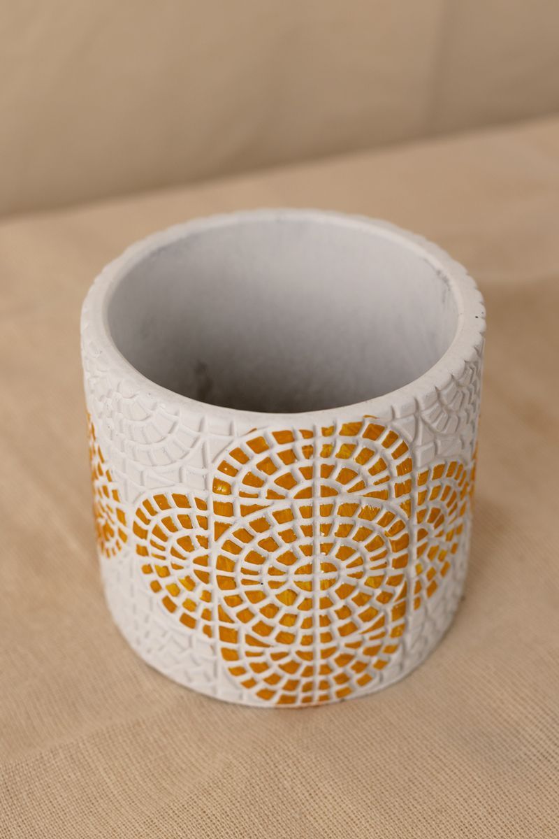 Vaso Ladrilho Amarelo M