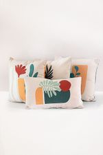 Almofada Retangular Folhagem Menta