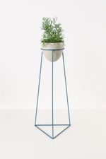 Vaso com Tripé Triangulo Azul G