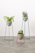 Vaso com Tripé Triangulo Azul G